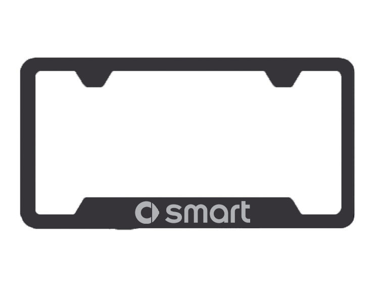 smart fortwo License Plate Frame - Black - With Cut Outs - Display